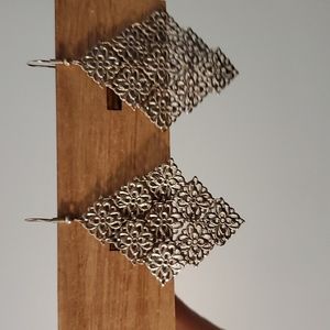 Silver dangle earrings